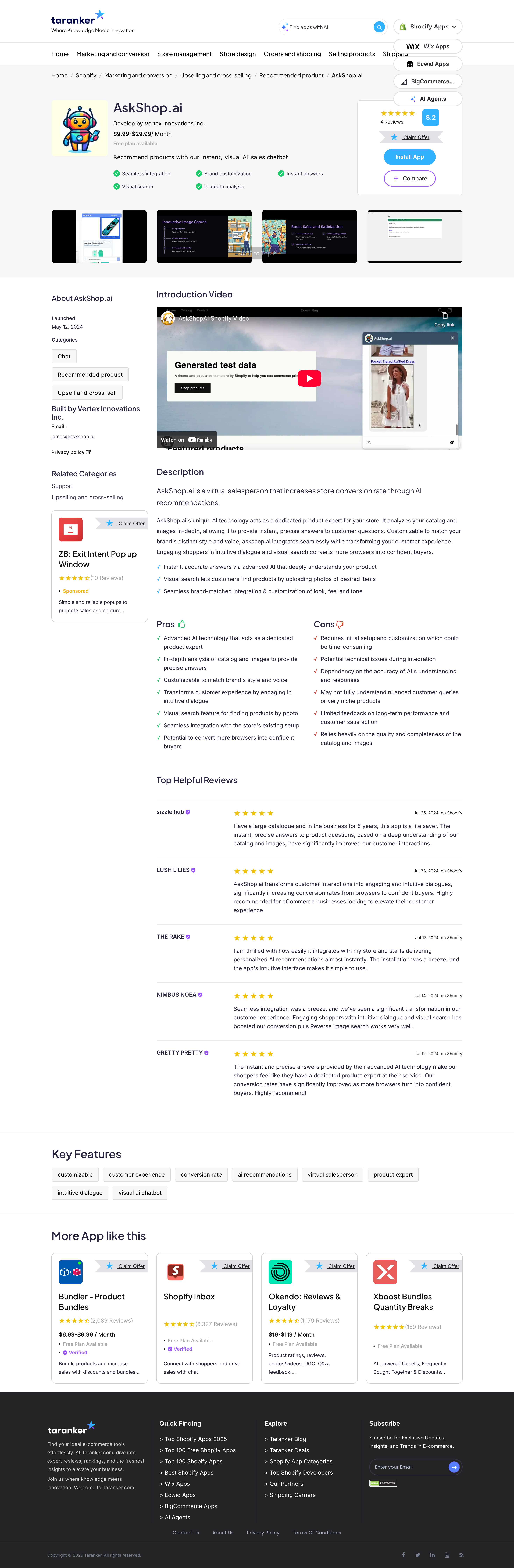 AskShop.ai Dashboard