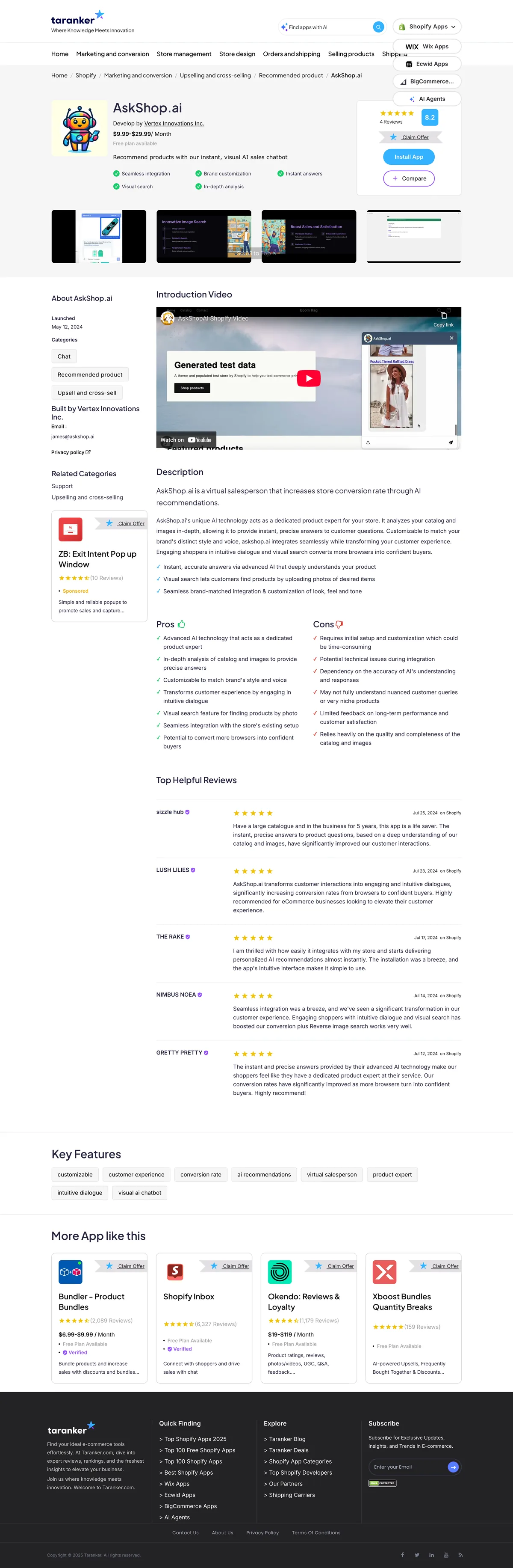 AskShop.ai Dashboard